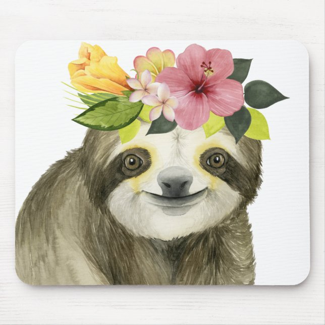 Alfombrilla De Ratón Halo tropical | Sweet Sloth (Frente)