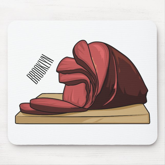 Alfombrilla De Ratón Ham personalizado ilustracion (Frente)