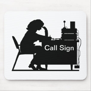 Alfombrilla De Ratón Ham Silhouette Femenina Copiando Mensaje Mousepad