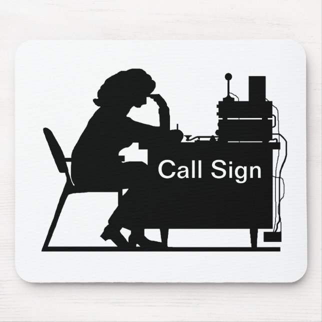 Alfombrilla De Ratón Ham Silhouette Femenina Copiando Mensaje Mousepad (Frente)