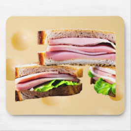 Alfombrilla De Ratón Ham y Swiss On Rye Sandwiches Mousepad