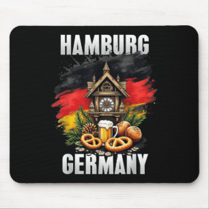 Alfombrilla De Ratón Hamburgo Alemania Souvenir Bandera Alemana Viaje