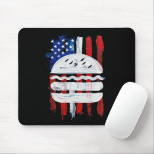 Alfombrilla De Ratón Hamburguesa América (Pintura Negra No. 1)