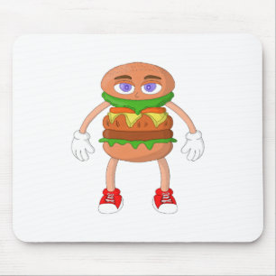 Alfombrilla De Ratón Hamburguesa amistosa