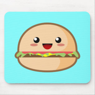 Alfombrilla De Ratón Hamburguesa de Kawaii