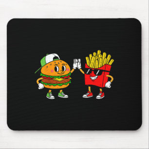 Alfombrilla De Ratón Hamburguesa Divertida Combinación de Patatas Frita