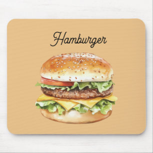 Alfombrilla De Ratón Hamburguesa Tomate Lechuga Queso