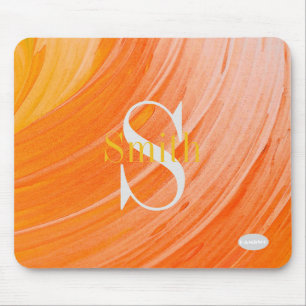 Alfombrilla De Ratón HAMbWG - Monograma Swirl Naranja
