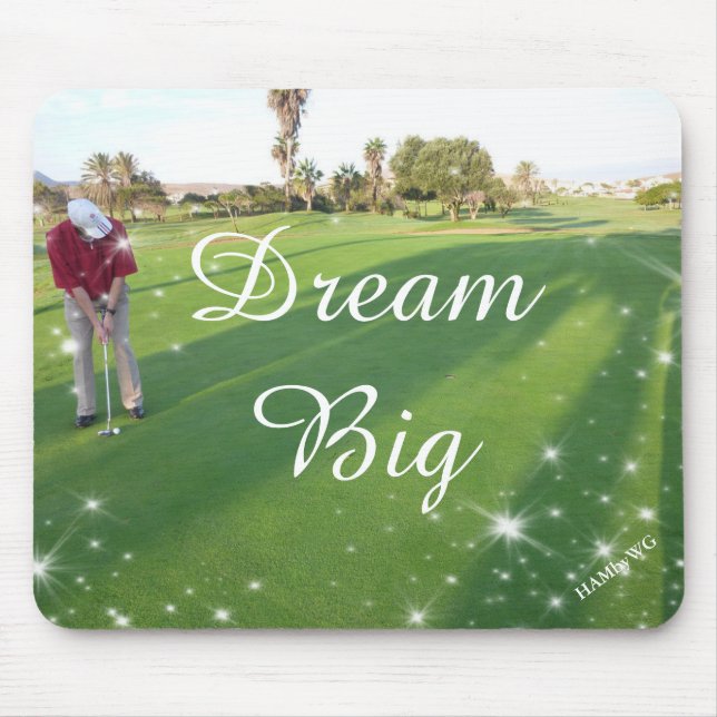 Alfombrilla De Ratón HAMbyWG - Almohadilla del ratón - Golfer Dream Big (Frente)