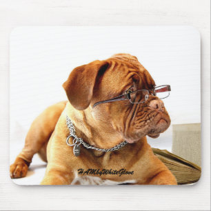 Alfombrilla De Ratón HAMbyWG - Bulldog con Glasses Mousepad