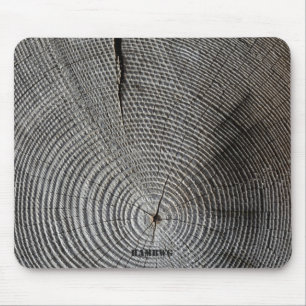 Alfombrilla De Ratón HAMbyWG - Pad del ratón - Imagen de madera - gris