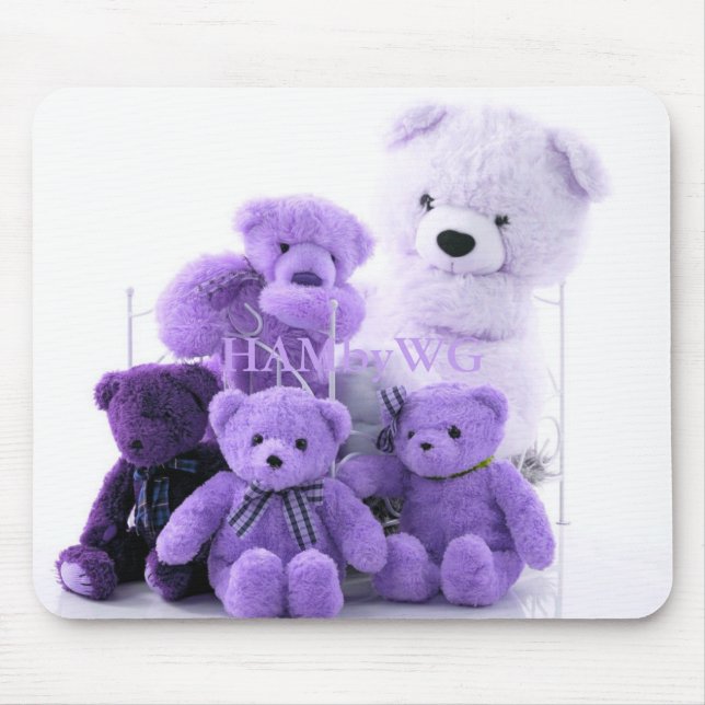Alfombrilla De Ratón HAMbyWG - Pads del ratón - Osos de peluche morado (Frente)