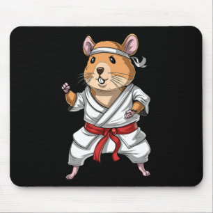 Alfombrilla De Ratón Hamster Karate Ninja Jiu-jitsu Judo Taekwondo Mart