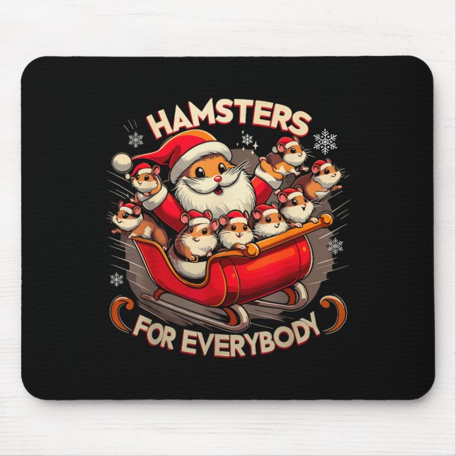 Alfombrilla De Ratón Hamsters For Everybody Christmas Pajamas Hamster K (Frente)