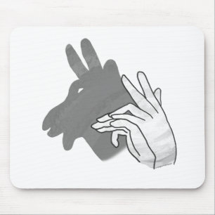 Alfombrilla De Ratón Hand Silhouette Billy Goat Gray