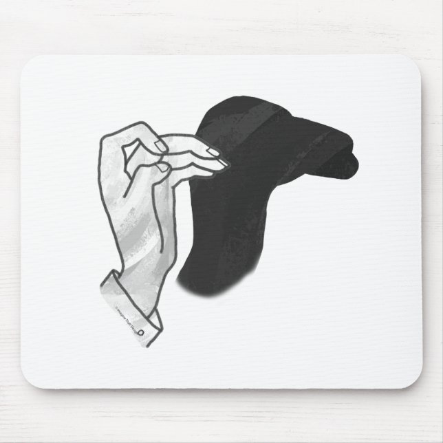 Alfombrilla De Ratón Hand Silhouette Camel (Frente)