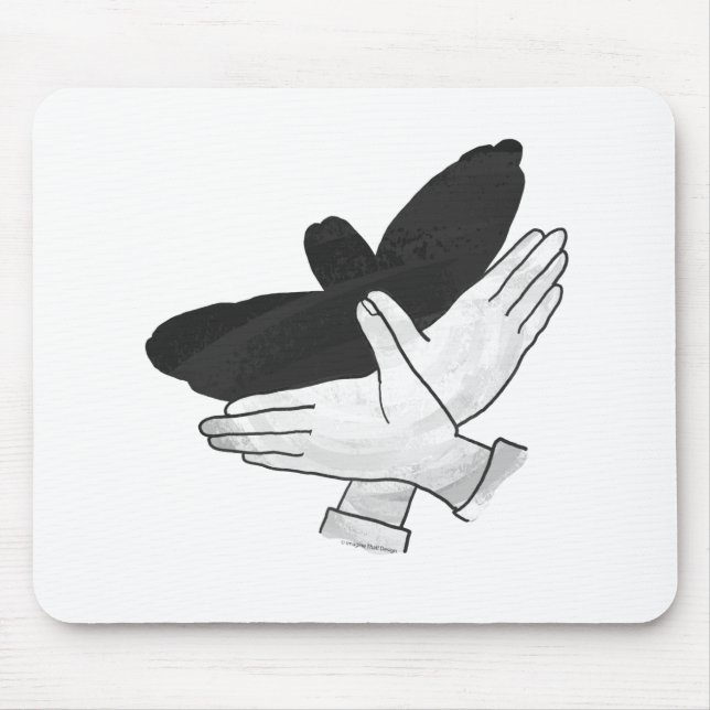 Alfombrilla De Ratón Hand Silhouette Eagle (Frente)