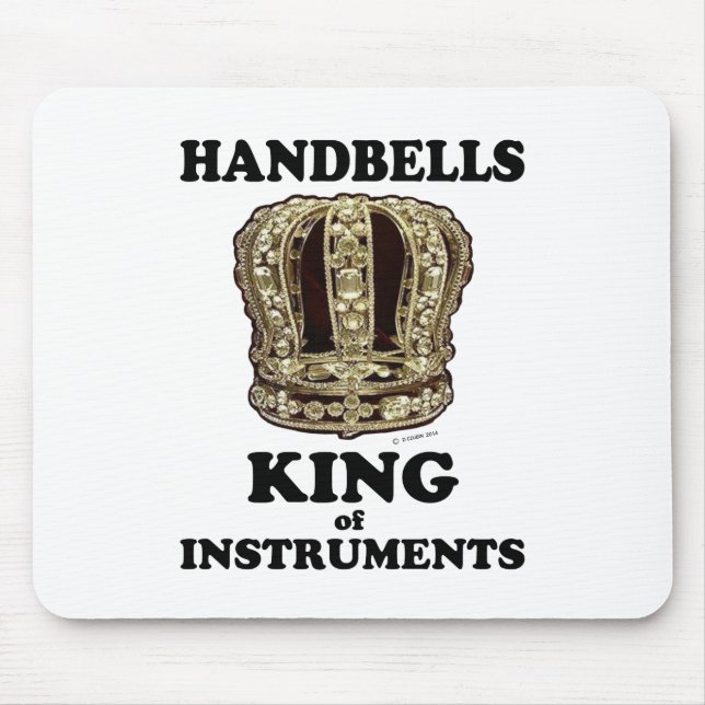 Alfombrilla De Ratón Handbell King de instrumentos (Frente)