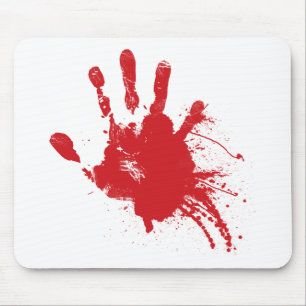 Alfombrilla De Ratón Handprint sangriento Z