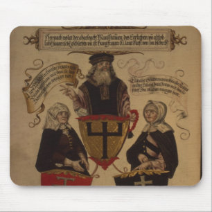 Alfombrilla De Ratón Hans Fugger dos esposas Clara Widolf y Elisabeth