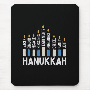 Alfombrilla De Ratón Hanukkah Festividad Judía Menorah Jew