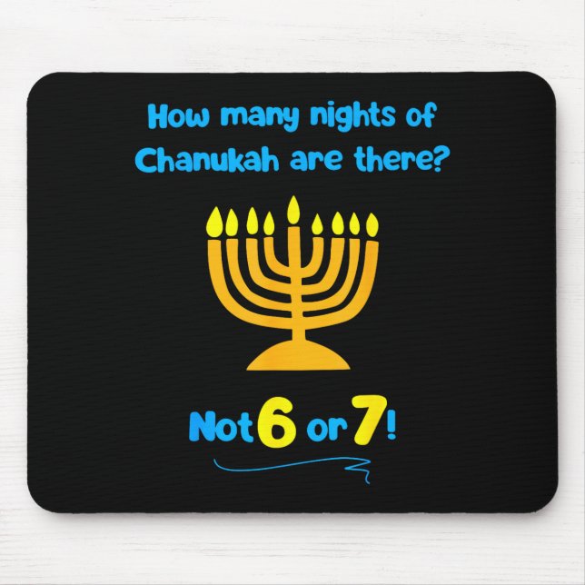 Alfombrilla De Ratón Hanukkah How Many Nights Of Chanukah Are There Not (Frente)