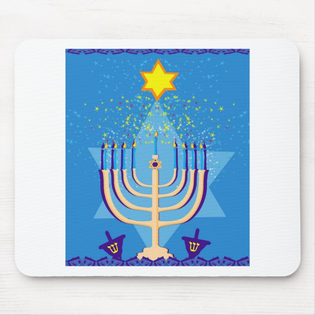 Alfombrilla De Ratón hanukkah menorah (Frente)