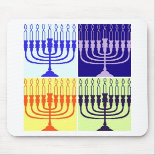 Alfombrilla De Ratón Hanukkah Minorah
