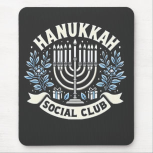Alfombrilla De Ratón Hanukkah Social Club Funny Jewish Hanukkah