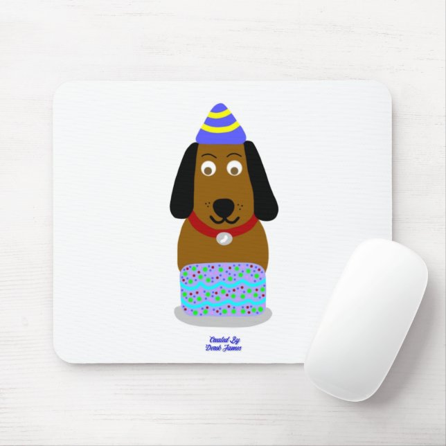 Alfombrilla De Ratón Happy Birday Pup Mouse Pad (Con ratón)