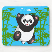 Happy Cute Panda Monogrammed