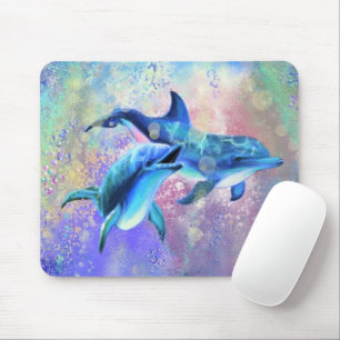 Alfombrilla De Ratón Happy Dolphin Couple Mouse Pad - Familia