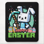 Alfombrilla De Ratón Happy Easter Bunny Pixel Game<br><div class="desc">Happy Easter Bunny Pixel Game</div>