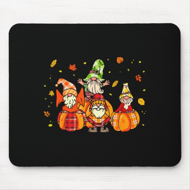 Alfombrilla De Ratón Happy Fall Yall Shirt Buffalo Pumpkin Autumn Gnome (Frente)