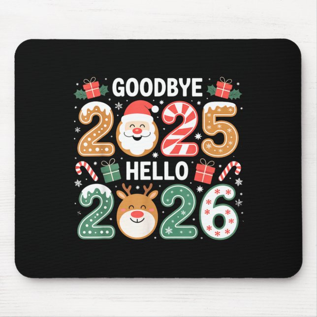 Alfombrilla De Ratón Happy Goodbye 2025 Hello 2026 Festive New Year Loo (Frente)