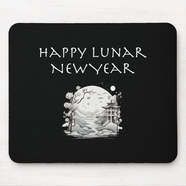 Alfombrilla De Ratón Happy Lunar New Year Charming Design Gift  (Frente)