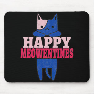 Alfombrilla De Ratón Happy Meowentines   Funny valentine's day gift