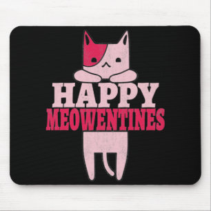 Alfombrilla De Ratón Happy Meowentines   Regalos El día de San Valentín