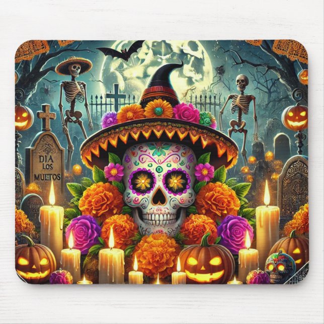 Alfombrilla De Ratón Happy Mouse Pads Halloween  (Frente)