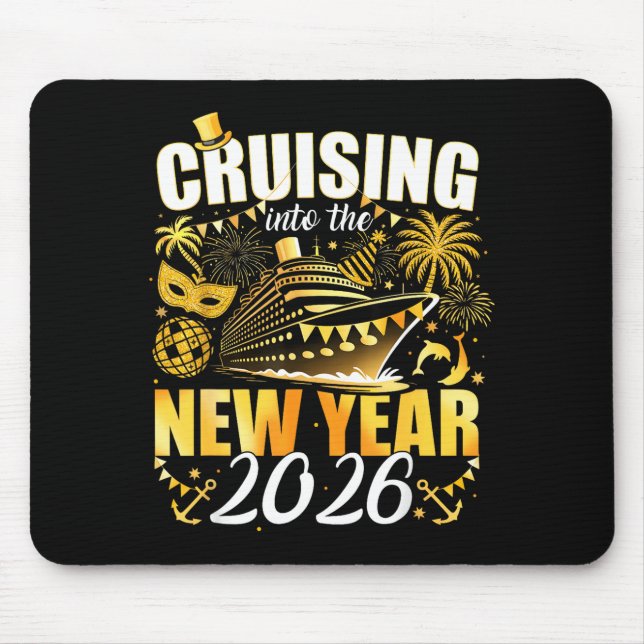 Alfombrilla De Ratón Happy New Year 2026 Cruising Into The New Year 202 (Frente)