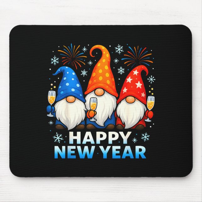 Alfombrilla De Ratón Happy New Year 2026 Gnomes Matching Family New Yea (Frente)