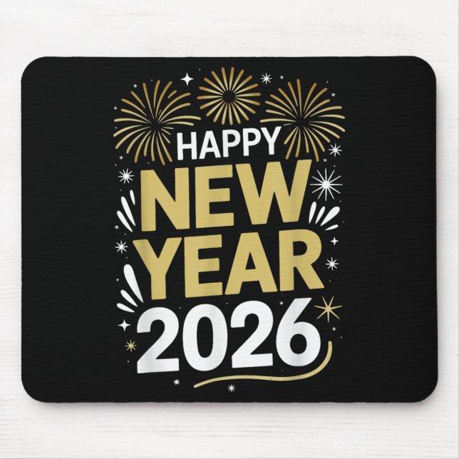 Alfombrilla De Ratón Happy New Year 2026 - New Year's Eve 2026  (Frente)