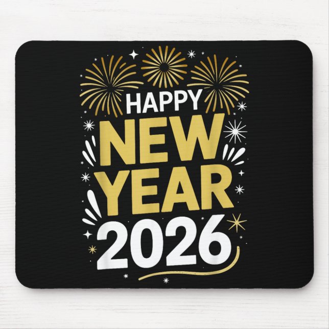 Alfombrilla De Ratón Happy New Year 2026 - New Year's Eve 2026  (Frente)