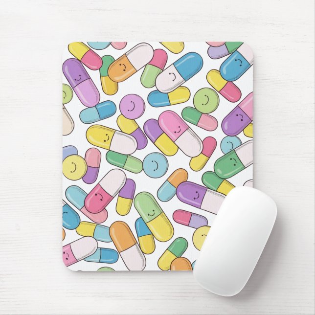 Alfombrilla De Ratón Happy Pills - Mouse Pad (Con ratón)