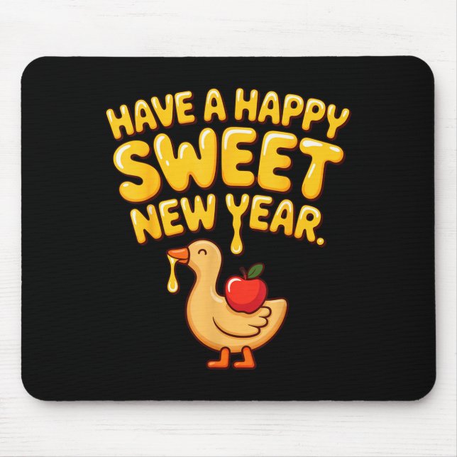 Alfombrilla De Ratón Happy Sweet New Year Goose Cookie Rosh Hashanah  (Frente)