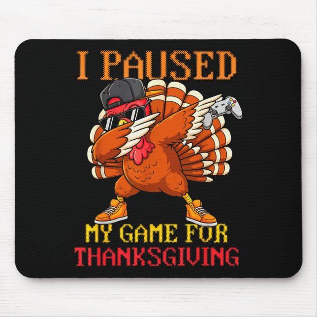 Alfombrilla De Ratón Happy Thanksgiving Gaming Fall Turkey Gamer Boys K (Frente)