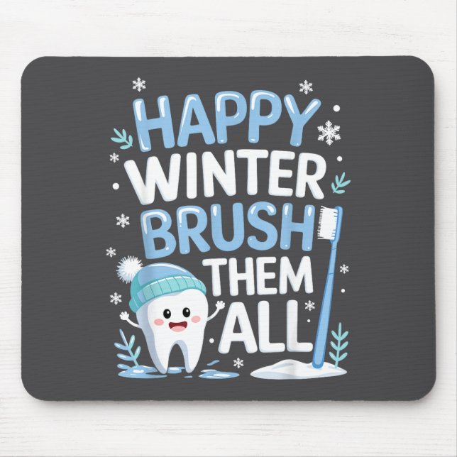 Alfombrilla De Ratón Happy Winter Bruhem All Teeth Dental Dentist Chris (Frente)