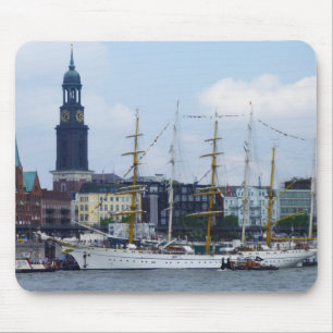 Alfombrilla De Ratón Harbour de Hamburgo Hafen Michel Deutschland Schif