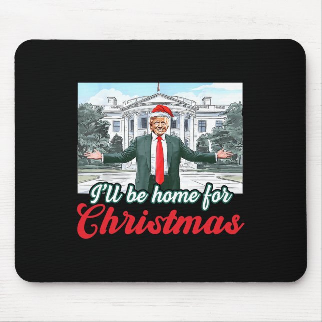 Alfombrilla De Ratón Haré Hogar A Los Navidades Trump Divertidos Pajama (Frente)