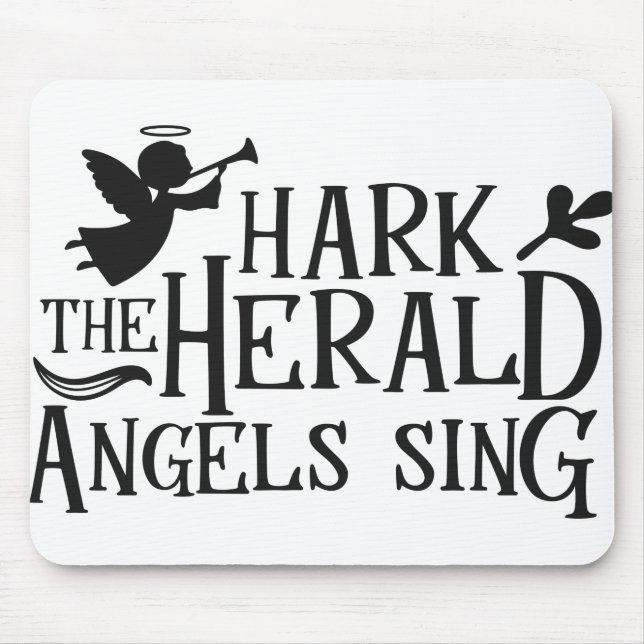 Alfombrilla De Ratón Hark the Herald Angel Sing (Frente)